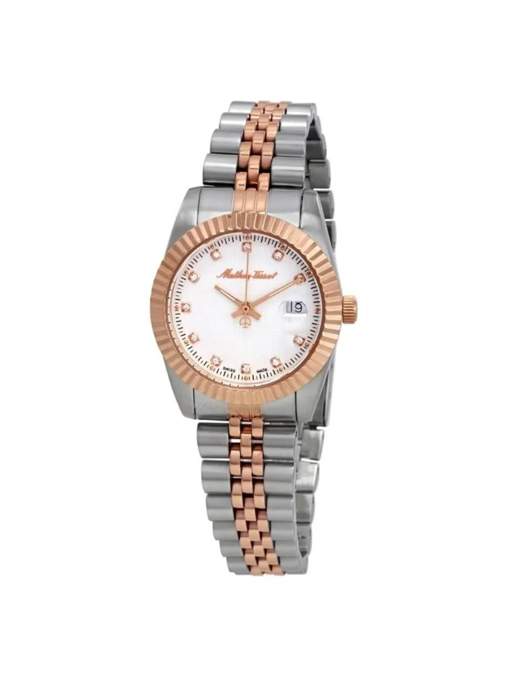 NWT Mathey-Tissot Mathey III Quartz Crystal White Dial Ladies Watch